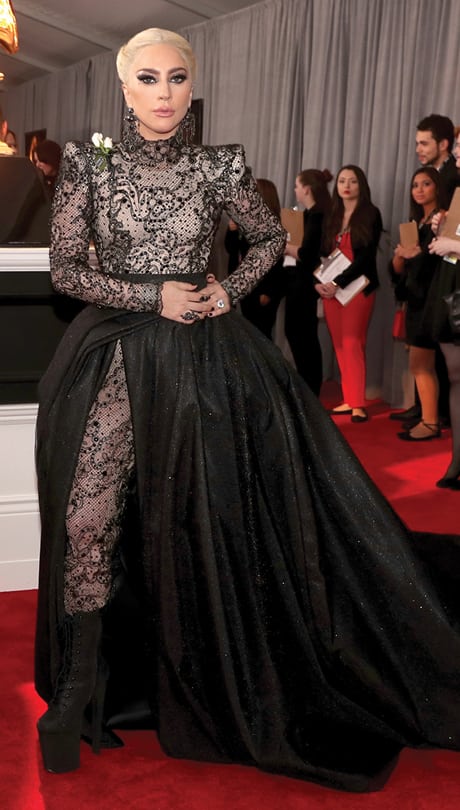 Lady Gaga Red Carpet Hits: Dark Drama