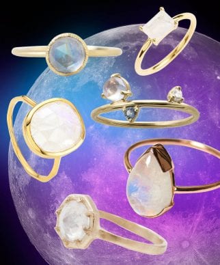 moonstone engagement rings