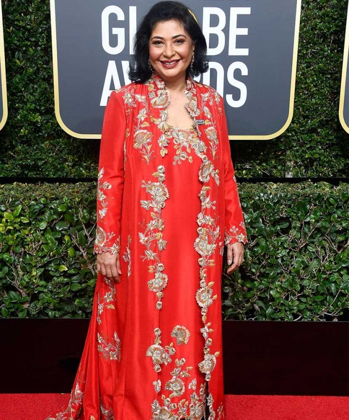 didn't wear black golden globes Meher Tatna