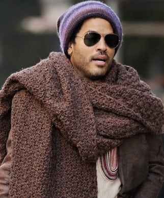 Lenny Kravitz big scarf