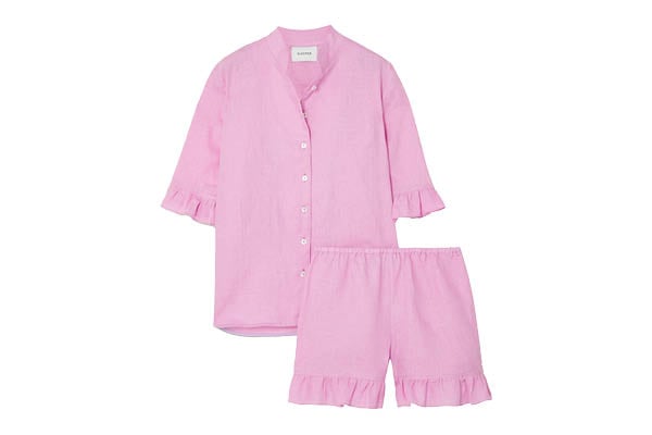 Sleeper ruffled pyjama short set