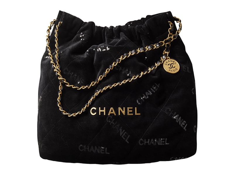 chanel 22 black tote bag