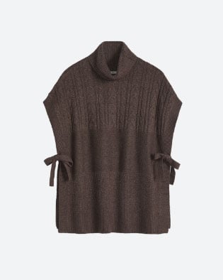 Extended Sleeves Poncho with Cowl Collar Reitmans