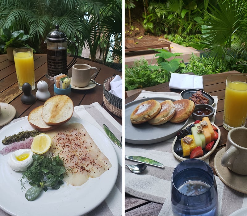 One&Only Mandarina room service breakfast