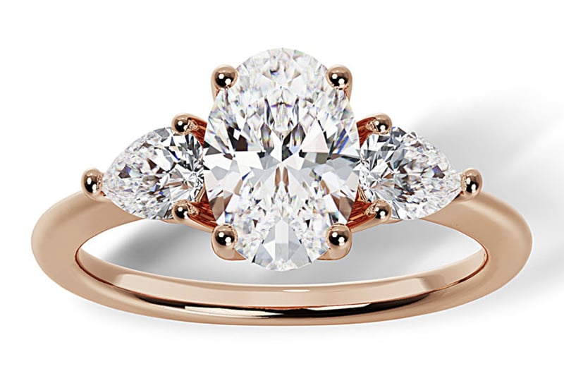 lab diamond engagement ring