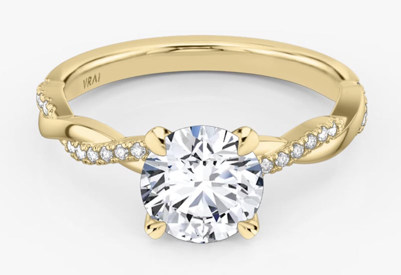 lab diamond engagement ring