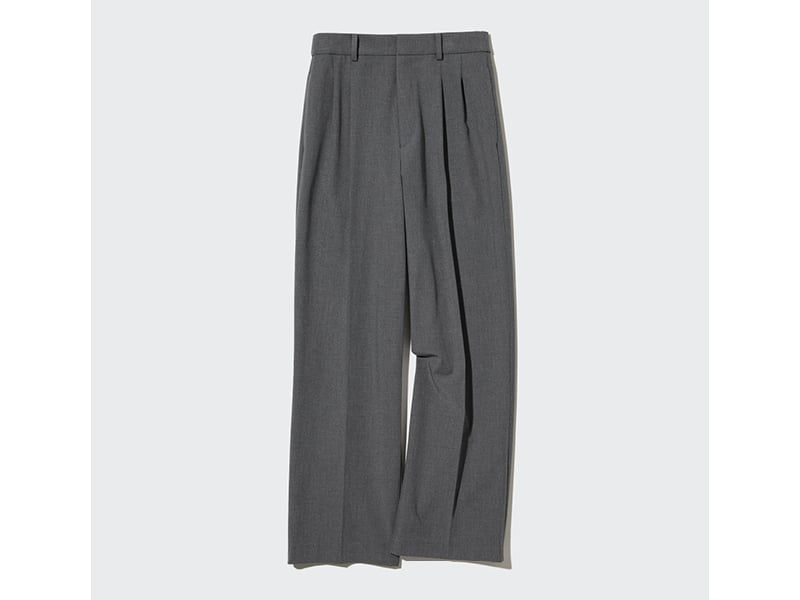 uniqlo wide pleated pants