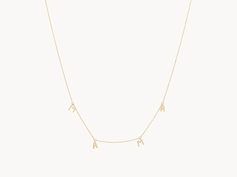 Bluboho mama gold long delicate necklace