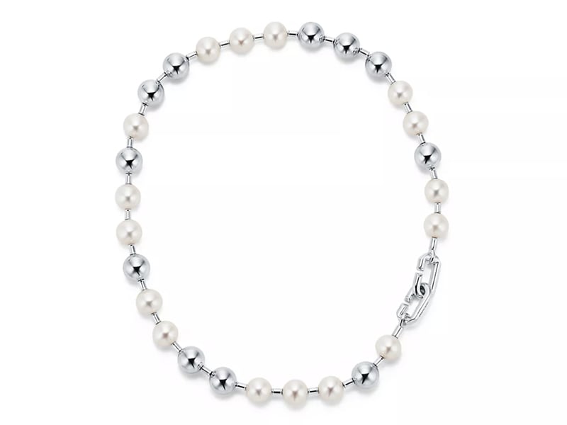 tiffany & co. pearl silver necklace