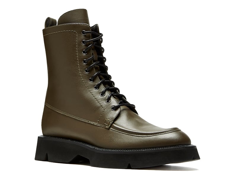 La Canadienne olive green combat boots