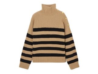 Cos striped asymmetrical sweater