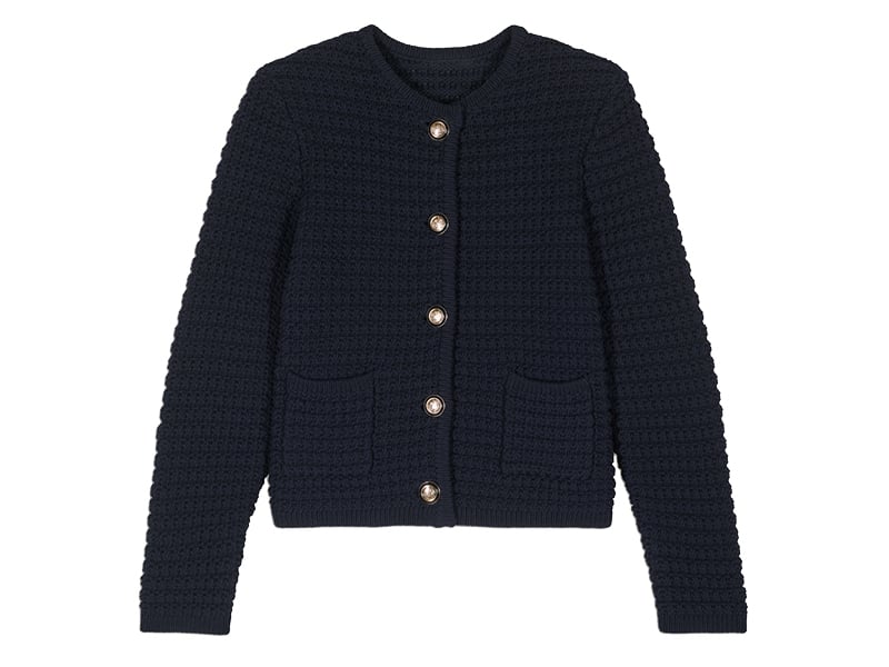 Ba&Sh navy blue knit cardigan