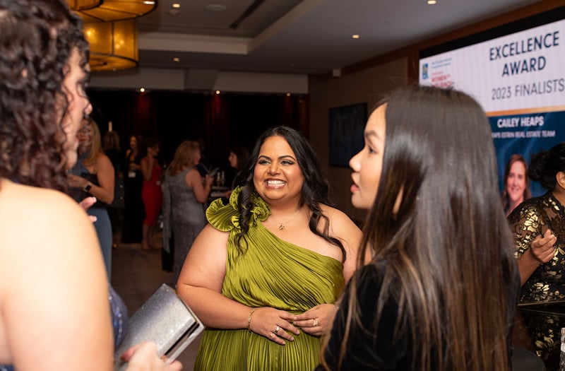 Zahra Hemraj and Victoria Hui at the VIP reception