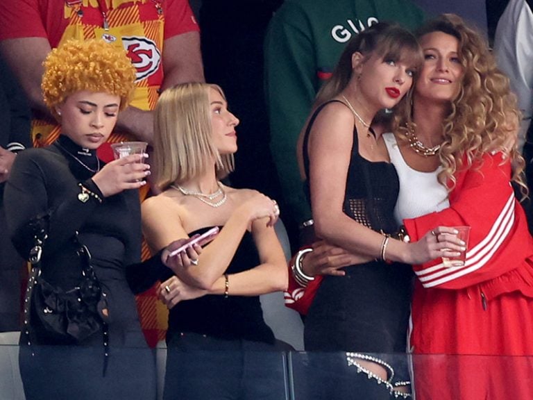 Taylor Swift, Ice Spice, Ashley Avignone and Blake Lively at the Super Bowl