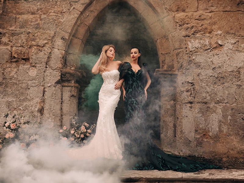 black wedding dresses