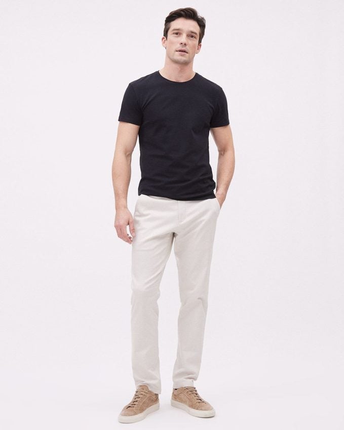 Supima Cotton (R) Crew-Neck T-Shirt in Black