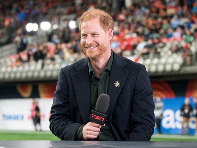 Prince Harry grey cup