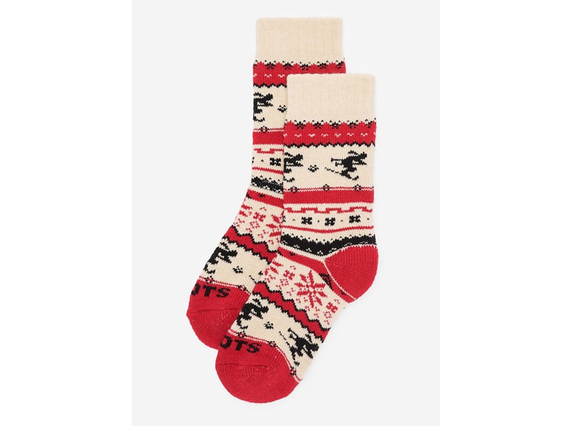 roots christmas cabin socks