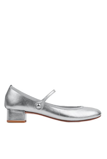 repetto silver mary jane flats