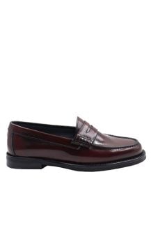 maguire brown penny loafers