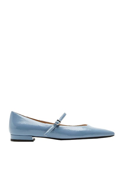 la canadienne blue mary jane flats