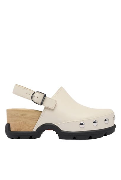 sorel white clogs